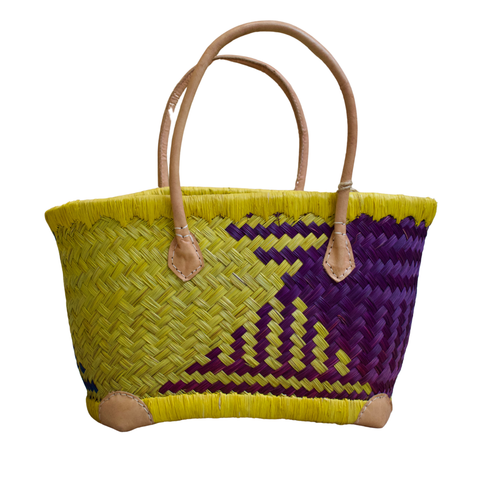 Hand gevlochten tas in diverse kleuren