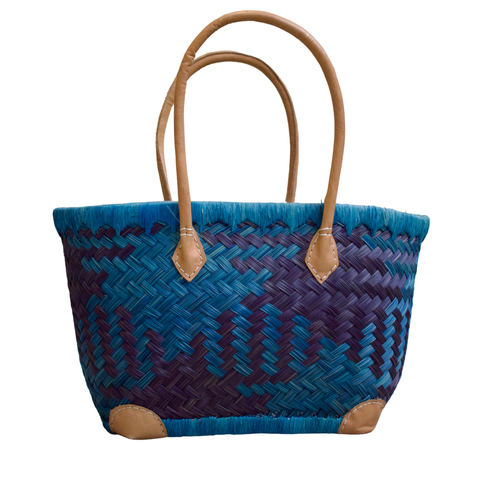Hand gevlochten tas in diverse kleuren